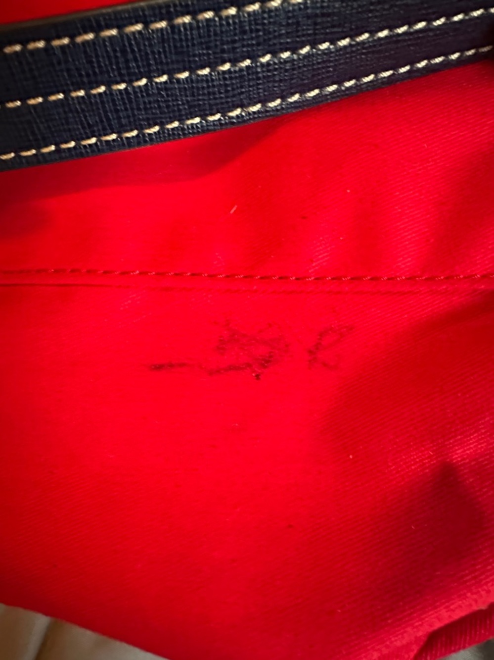 Dooney & Bourke Navy Leather Shoulder Bag - Picture 5 of 7